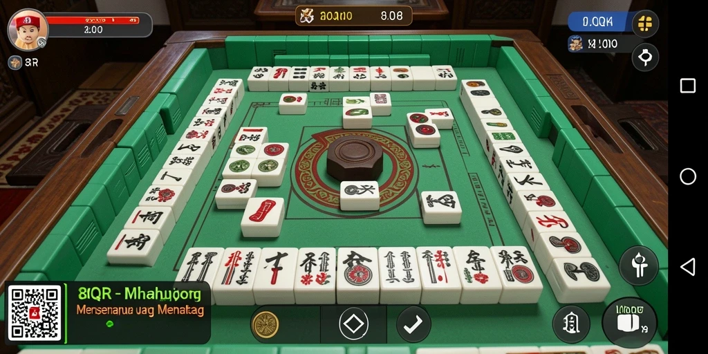 Tampilan gameplay 8QR yang menampilkan keseruan Mahjong.