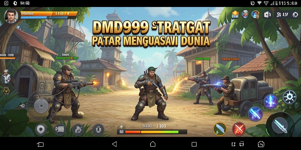 Screenshot permainan DMD999 menampilkan aksi strategi yang intens.
