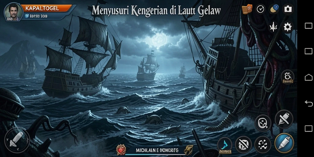Gameplay menegangkan di dalam kapal berhantu.