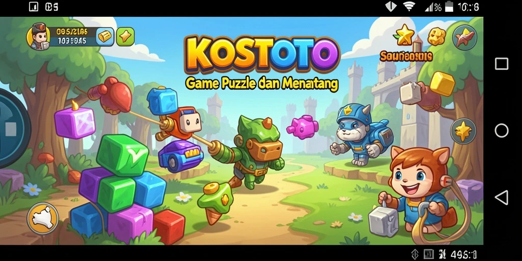 Screenshot KOSTOTO menampilkan gameplay Puzzle yang seru dan menantang.