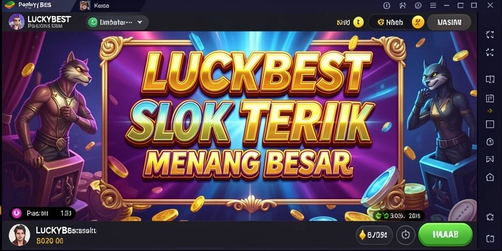 Tampilan gameplay menarik LUCKYBEST dalam aksi slot.