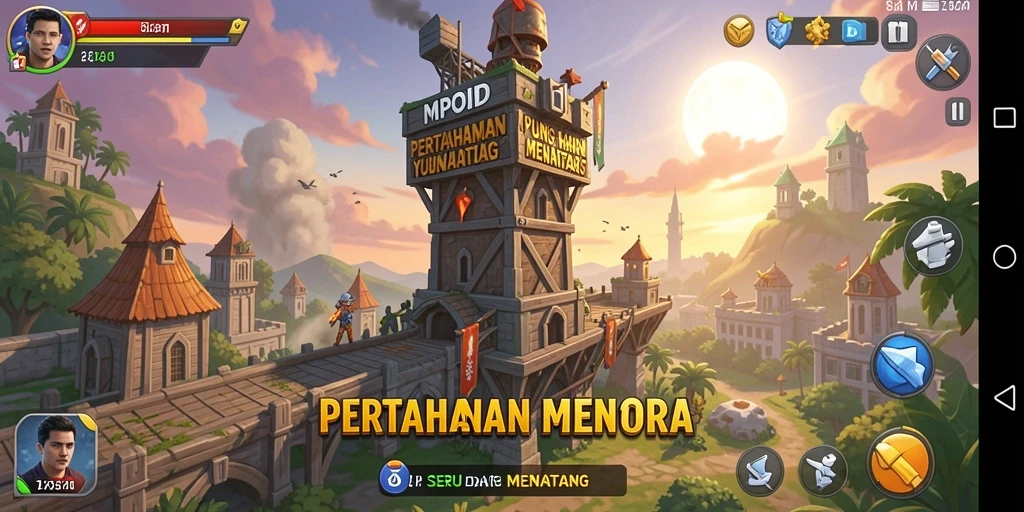Screenshot MPOID menampilkan aksi seru dan strategi Tower Defense yang mendebarkan.