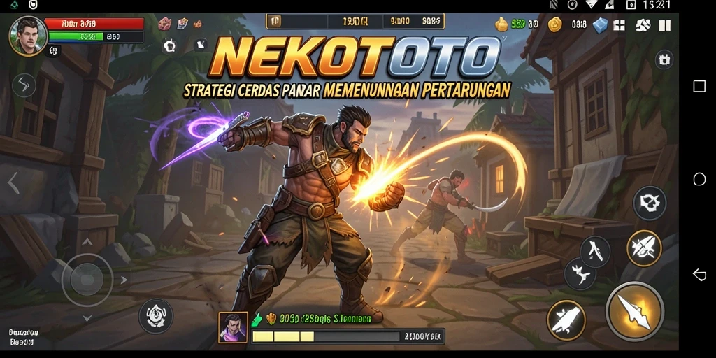 Tangkapan layar NEKOTOTO menunjukkan aksi pertempuran strategi yang mendebarkan.