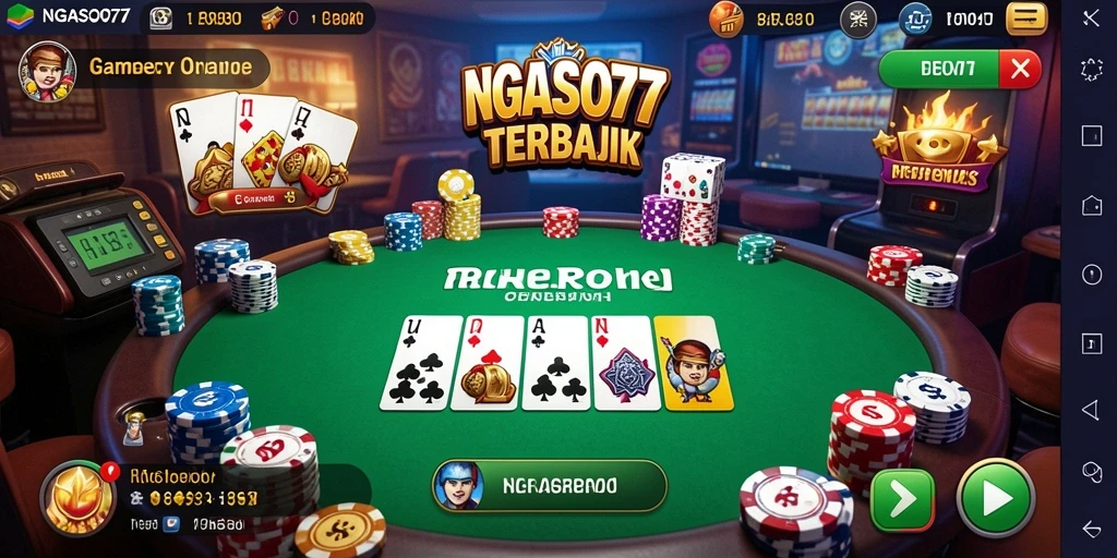 Tampilan menarik gameplay Poker di NGASO77.
