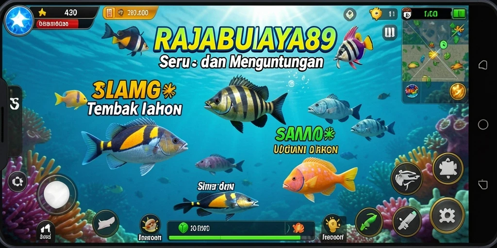 Tampilan gameplay seru dari RAJABUAYA89 saat berburu ikan.