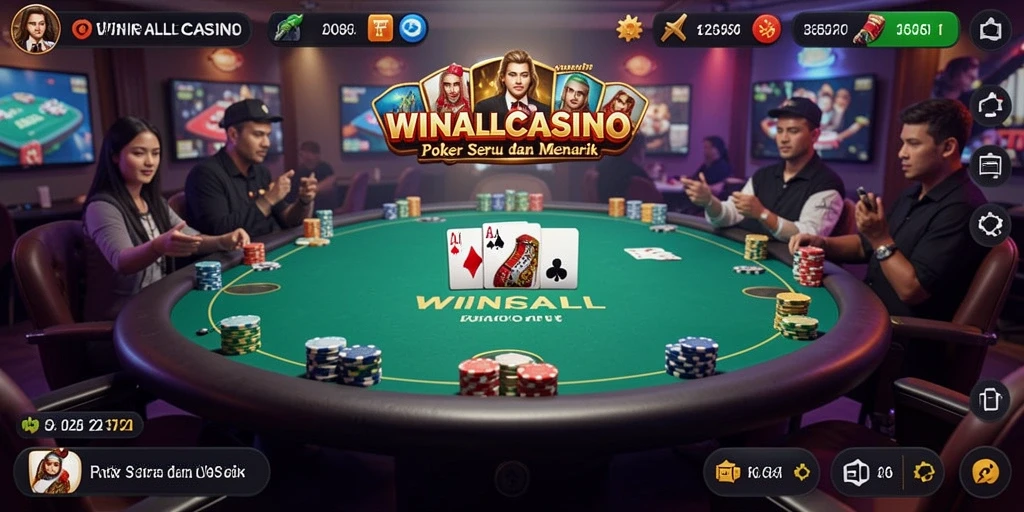 Gameplay seru di WINALLCASINO dengan poker yang menantang.